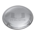 University of Miami Glass Dome Paperweight by Simon Pearce - Image 2