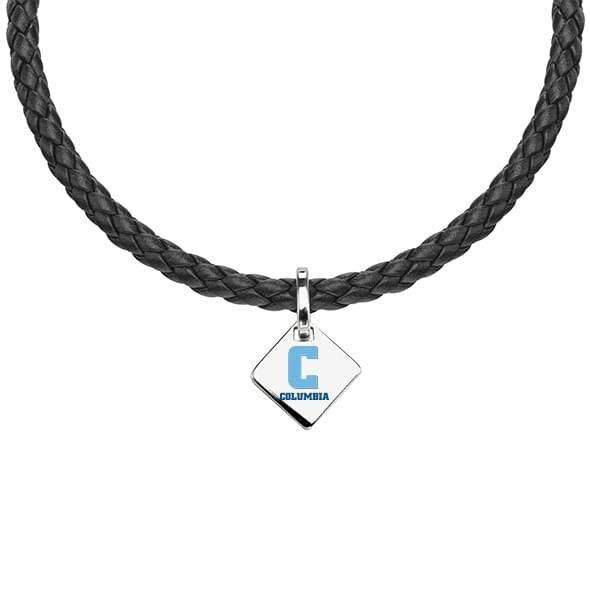 Columbia Leather Necklace with Sterling Silver Tag