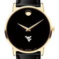 West Virginia Men's Movado Gold Museum Classic Leather - Image 1