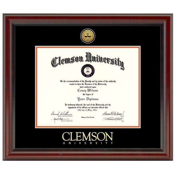 Clemson Diploma Frame - Gold Medallion - Image 1