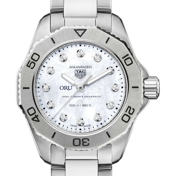 Oral Roberts Women's TAG Heuer Steel Aquaracer with Diamond Dial - Image 1