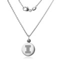 University of Illinois Necklace with Charm in Sterling Silver - Image 2