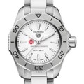 Ohio State Women's TAG Heuer Steel Aquaracer with Silver Dial - Image 1
