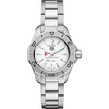 Ohio State Women's TAG Heuer Steel Aquaracer with Silver Dial - Image 2