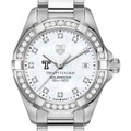 click to view Trinity College W's TAG Heuer Steel Aquaracer with MOP Dia Dial & Bezel - Image 1