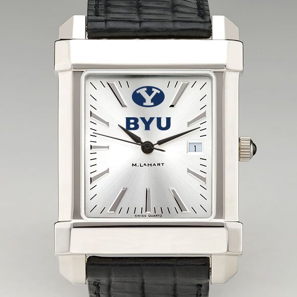 Brigham Young University Men's Collegiate Watch with Leather Strap - Image 1