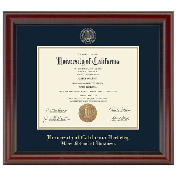 Berkeley Haas Diploma Frame, the Fidelitas - Image 1