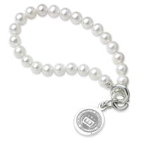 Boston College Pearl Bracelet with Sterling Silver Charm