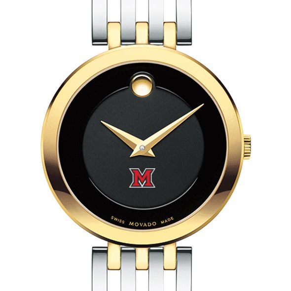 Miami University Women's Movado Esparanza Two-Tone Museum with Bracelet
