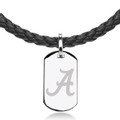 Alabama Leather Necklace with Sterling Dog Tag - Image 2