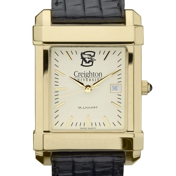 Creighton Men's Gold Quad with Leather Strap - Image 1