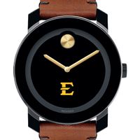 East Tennessee State University Men's Movado BOLD with Brown Leather Strap