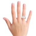 Harvard Sterling Silver Round Signet Ring - Image 7