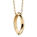 Brown University Monica Rich Kosann Poesy Ring Necklace in Gold - Image 1