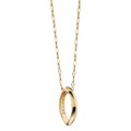 Brown University Monica Rich Kosann Poesy Ring Necklace in Gold - Image 2