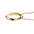 Brown University Monica Rich Kosann Poesy Ring Necklace in Gold - Image 3