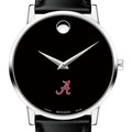 University of Alabama Men's Movado Museum with Leather Strap - Image 1