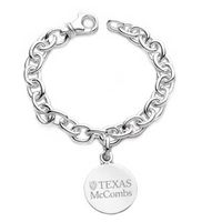Texas McCombs Sterling Silver Charm Bracelet