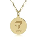click to view Tepper 18K Gold Pendant & Chain - Image 1