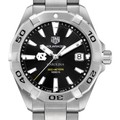 click to view University of North Carolina Men's TAG Heuer Steel Aquaracer with Black Dial - Image 1