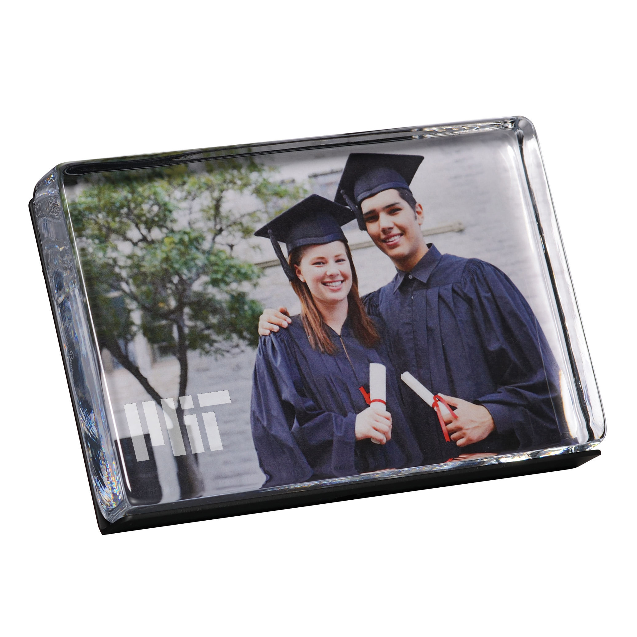 MIT Glass Photo Block by Simon Pearce