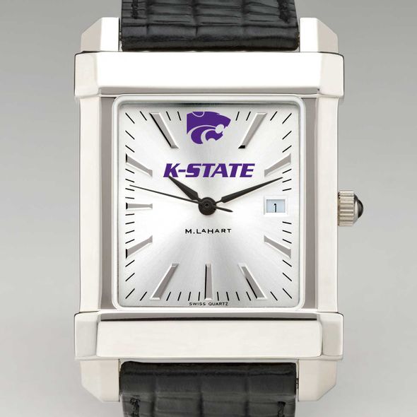 Kansas State University Men's Collegiate Watch with Leather Strap - Image 1