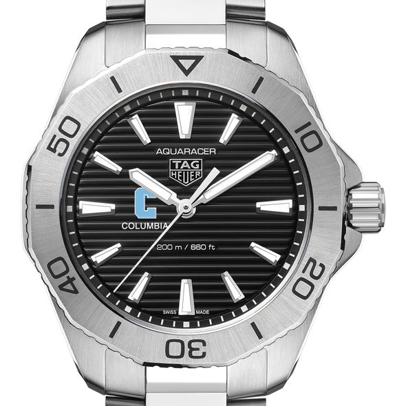 Columbia Men's TAG Heuer Steel Aquaracer with Black Dial - Image 1