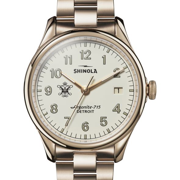 William & Mary Shinola Watch, The Vinton 38mm Ivory Dial - Image 1