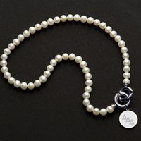 Delta Delta Delta Pearl Necklace with Sterling Silver Charm