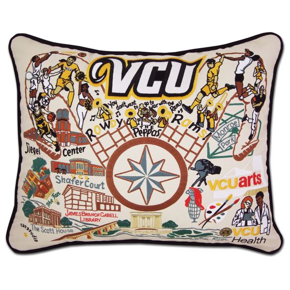 VCU Embroidered Pillow - Image 1