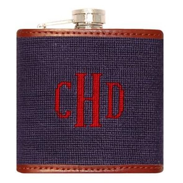 Monogram Needlepoint Flask
