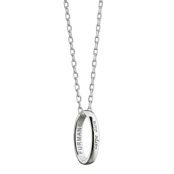Furman Monica Rich Kosann "Carpe Diem" Poesy Ring Necklace in Silver - Image 1