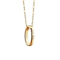 Naval Academy Monica Rich Kosann "Carpe Diem" Poesy Ring Necklace in Gold