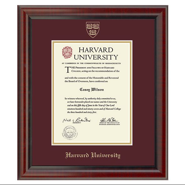 Harvard University Masters/PhD Diploma Frame, the Fidelitas - Image 1