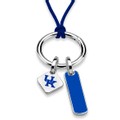 University of Kentucky Silk Necklace with Enamel Charm & Sterling Silver Tag - Image 1