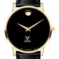 University of Virginia Men's Movado Gold Museum Classic Leather