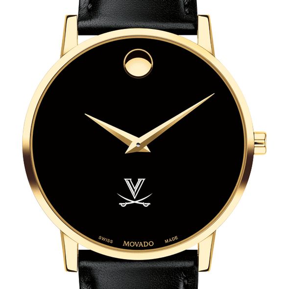 University of Virginia Men's Movado Gold Museum Classic Leather - Image 1