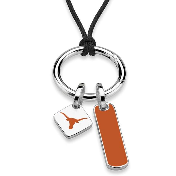 Texas Silk Necklace with Enamel Charm & Sterling Silver Tag