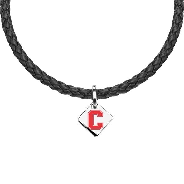 Cornell Leather Necklace with Sterling Silver Tag