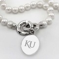 University of Kansas Pearl Necklace with Sterling Silver Charm - Image 2