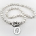 Tuck Pearl Necklace with Sterling Silver Charm - Image 1