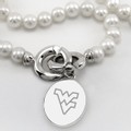 West Virginia University Pearl Necklace with Sterling Silver Charm - Image 2