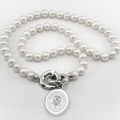 Carnegie Mellon University Pearl Necklace with Sterling Silver Charm - Image 1