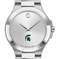Michigan State Men's Movado Collection Stainless Steel Watch with Silver Dial