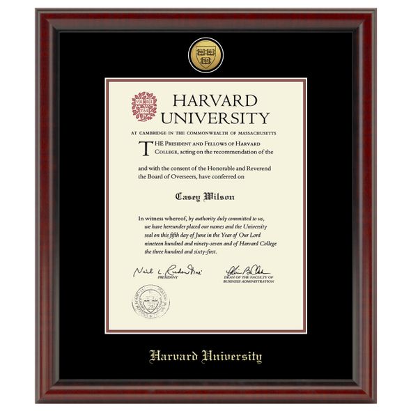 Harvard Diploma Frame - Gold Medallion - Image 1
