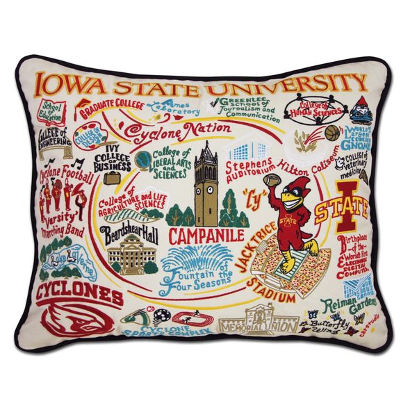 Iowa State Embroidered Pillow - Image 1
