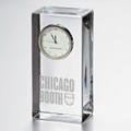 Chicago Booth Tall Glass Desk Clock by Simon Pearce - Image 1