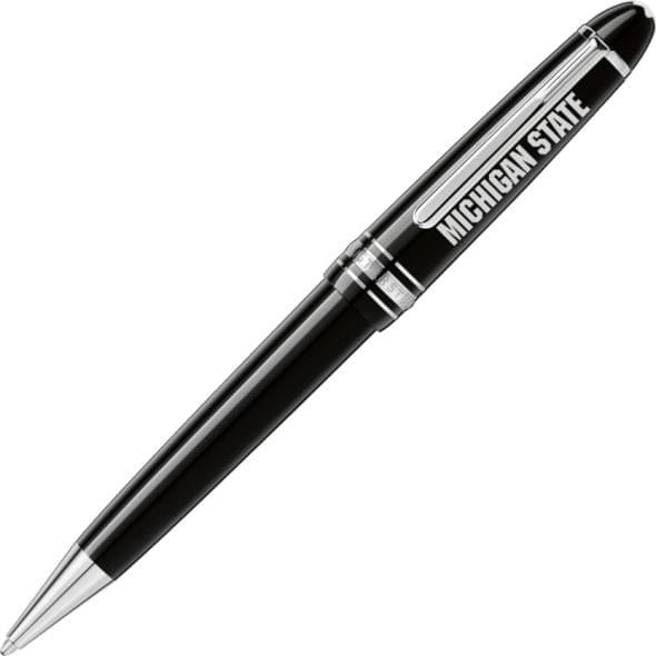 Michigan State University Montblanc Meisterstück Midsize Ballpoint Pen in Platinum