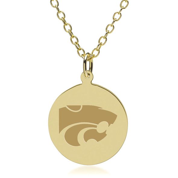 Kansas State 14K Gold Pendant & Chain - Image 1