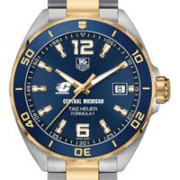 Central Michigan Men's TAG Heuer Two-Tone Formula 1 with Blue Dial & Bezel
